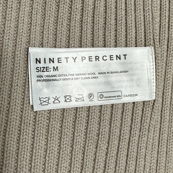 NINETY PERCENT Merino wool roll neck top - Picture 4 of 4